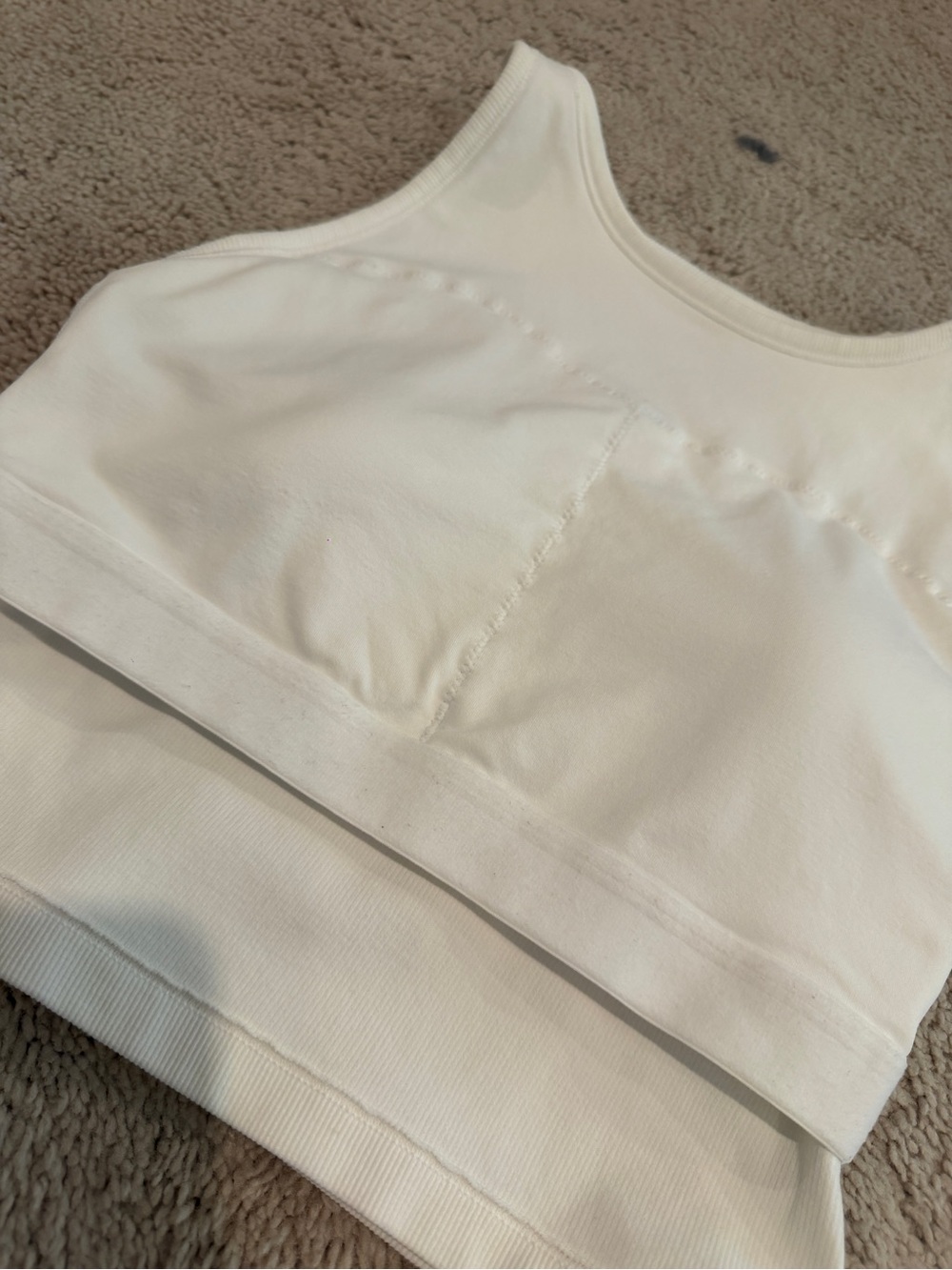 H&M White Ribbed Cropped Tank Top - Picture 4 of 5